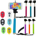 Wireless Bluetooth Extendable Selfie Monopod Phone Stick Pole with Remote Button